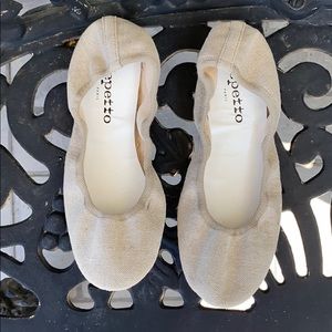 Repetto Canvas Leather Flats